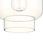 Black Candle Style Metal Dimmable Chandelier With Clear Shades
