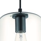 Black Candle Style Metal Dimmable Chandelier With Clear Shades