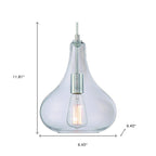 Silver Candle Style Metal Dimmable Chandelier With Clear Shades