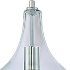 Silver Candle Style Metal Dimmable Chandelier With Clear Shades