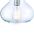 Silver Candle Style Metal Dimmable Chandelier With Clear Shades