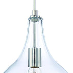 Silver Candle Style Metal Dimmable Chandelier With Clear Shades