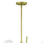 Brass Candle Style Four Light Metal Dimmable Chandelier With White Shades