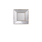 12" Square Wall Mounted Vintage Style Glass Frame Accent Mirror