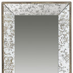 24" Silver Glass Framed Accent Mirror