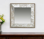 15" Square Vintage Style Wall Mounted Accent Mirror