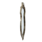 24" Silver Solid Wood Abstract Framed Accent Mirror