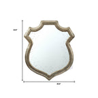 24" Silver Solid Wood Abstract Framed Accent Mirror