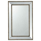 43" Silver Wood Framed Accent Mirror