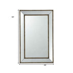 43" Silver Wood Framed Accent Mirror