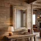 39" Natural Distressed Wood Framed Accent Mirror