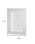 32" Silver Lighted Frame Accent Mirror