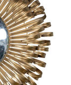 27" Gold Sunburst Iron Framed Accent Mirror