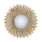 27" Gold Sunburst Iron Framed Accent Mirror