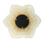 27" Gold Floral Sunburst Iron Framed Accent Mirror