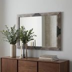28" Gray Framed Accent Mirror