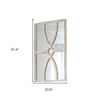 Set of Two White Wood Framed Accent Mirror