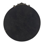32" Gold Iron Crowned Top Framed Accent Mirror
