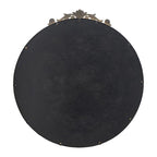 39" Gold Crowned Top Iron Framed Accent Mirror
