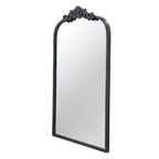 36" Black Arch Iron Framed Accent Mirror