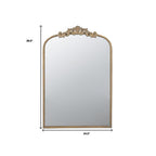 36" Gold Arch Iron Framed Accent Mirror
