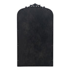 42" Black Arch Iron Framed Accent Mirror