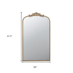 42" Gold Arch Iron Framed Accent Mirror