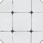 36" Black Round Iron Framed Antiqued Glass Accent Mirror