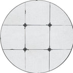 36" Black Round Iron Framed Antiqued Glass Accent Mirror