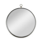 28" Gold Round Iron Framed Accent Mirror