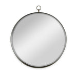 34" Gold Round Iron Framed Accent Mirror