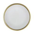15" Gold Round Iron Textured Framed Accent Mirror