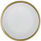 15" Gold Round Iron Textured Framed Accent Mirror