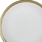 10" Gold Round Iron Textured Framed Accent Mirror