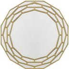 35" Gold Round Framed Accent Mirror