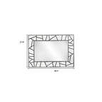28" Black Metal And Glass Mosaic Framed Accent Mirror