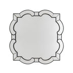 32" Clear Scalloped Glass Framed Accent Mirror