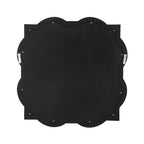 32" Clear Scalloped Glass Framed Accent Mirror