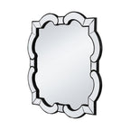 32" Clear Scalloped Glass Framed Accent Mirror