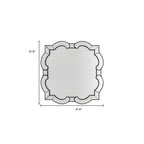 32" Clear Scalloped Glass Framed Accent Mirror