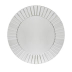 24" Clear Round Beveled Glass Framed Accent Mirror