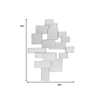 30" Clear Abstract Glass Contemporary Panels Unframed Accent Mirror