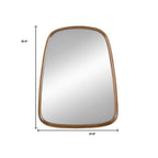 37" Brown Solid Wood Novelty Framed Accent Mirror
