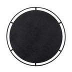32" Black Round Iron Framed Accent Mirror