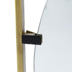 32" Gold Square Iron Framed Accent Mirror