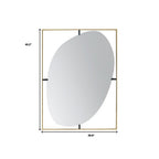40" Gold Iron Framed Accent Mirror