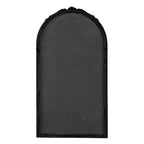 42" Black Crowned Top Antiqued Glass Arch Framed Accent Mirror