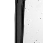42" Black Crowned Top Antiqued Glass Arch Framed Accent Mirror