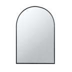 36" Black Arch Metal Framed Accent Mirror