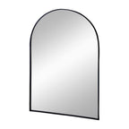 36" Black Arch Metal Framed Accent Mirror